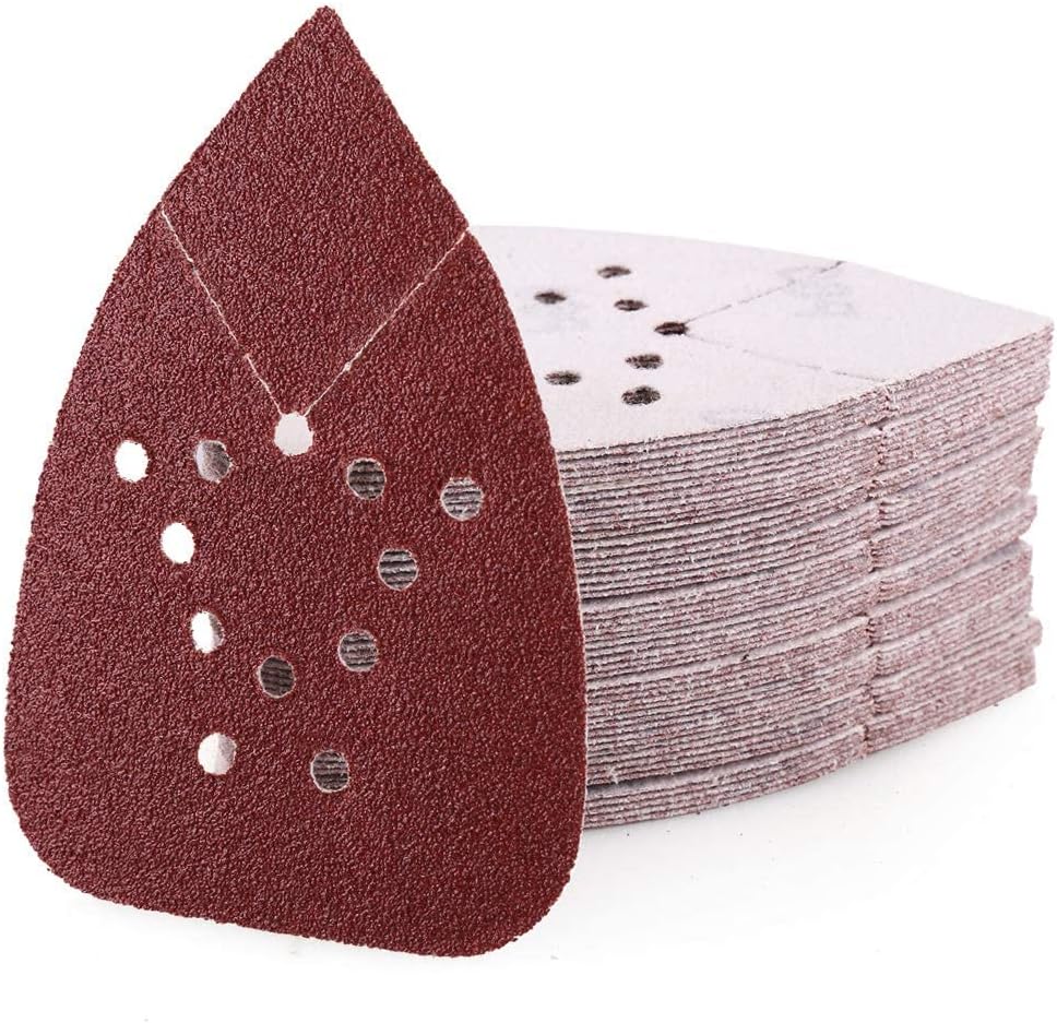 60 Grit Sanding Pads for Black and Decker Mouse Sanders, 12 Holes Hook