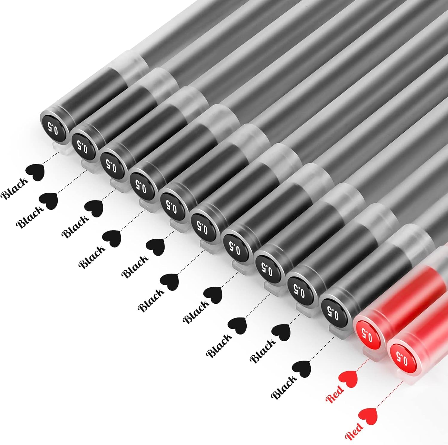 Gel Pens Black Premium Gel Ink Pen Fine Point Pens