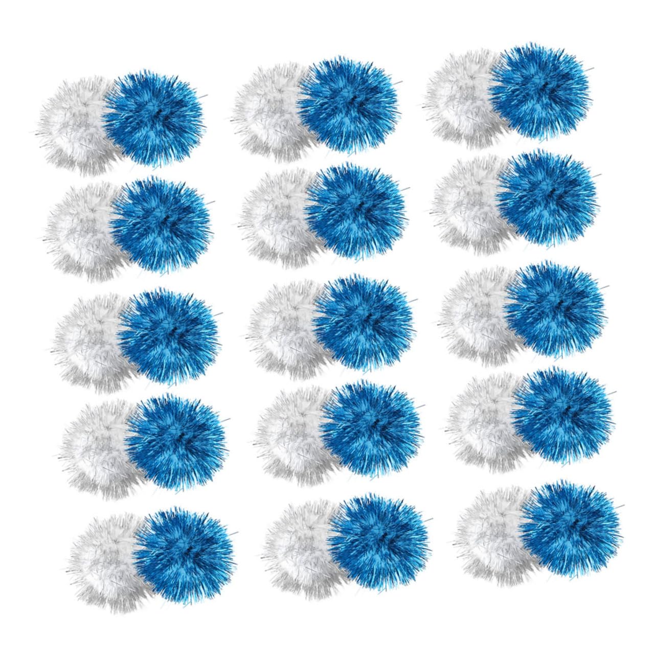 Parliky 50Pcs Interactive Tinsel Balls Cat Glitter for Cats Durable Sparkle Balls for Chasing Pouncing and Relief