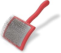 Chris Christensen Big G Slicker Brush Large Coral - Pro Deshedding Detangler for Goldendoodles, Labradoodles, Poodles & Doodles