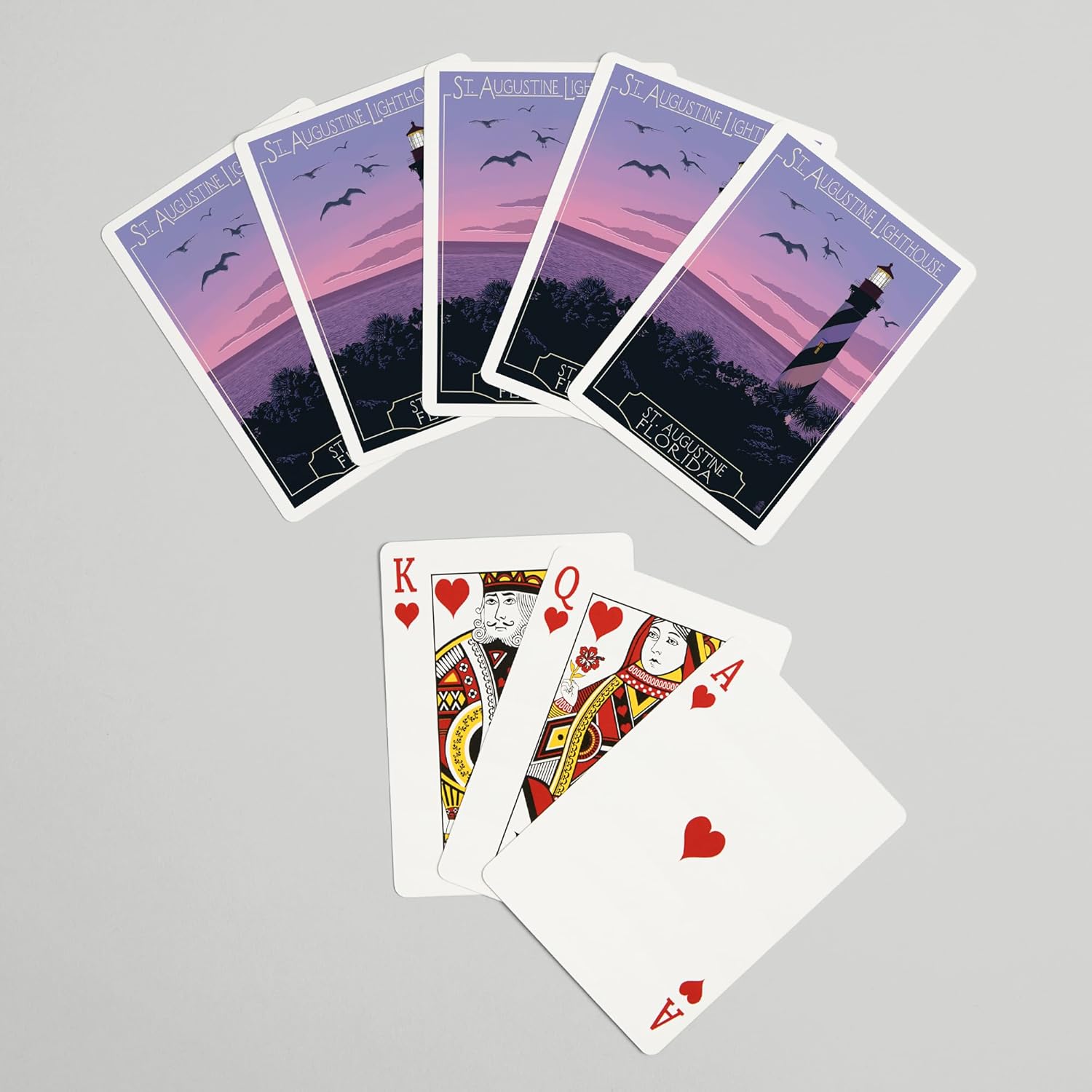 Lantern Press St. Augustine, Florida, Lighthouse, 52 Playing Cards for Adults, Poker Size Card Deck