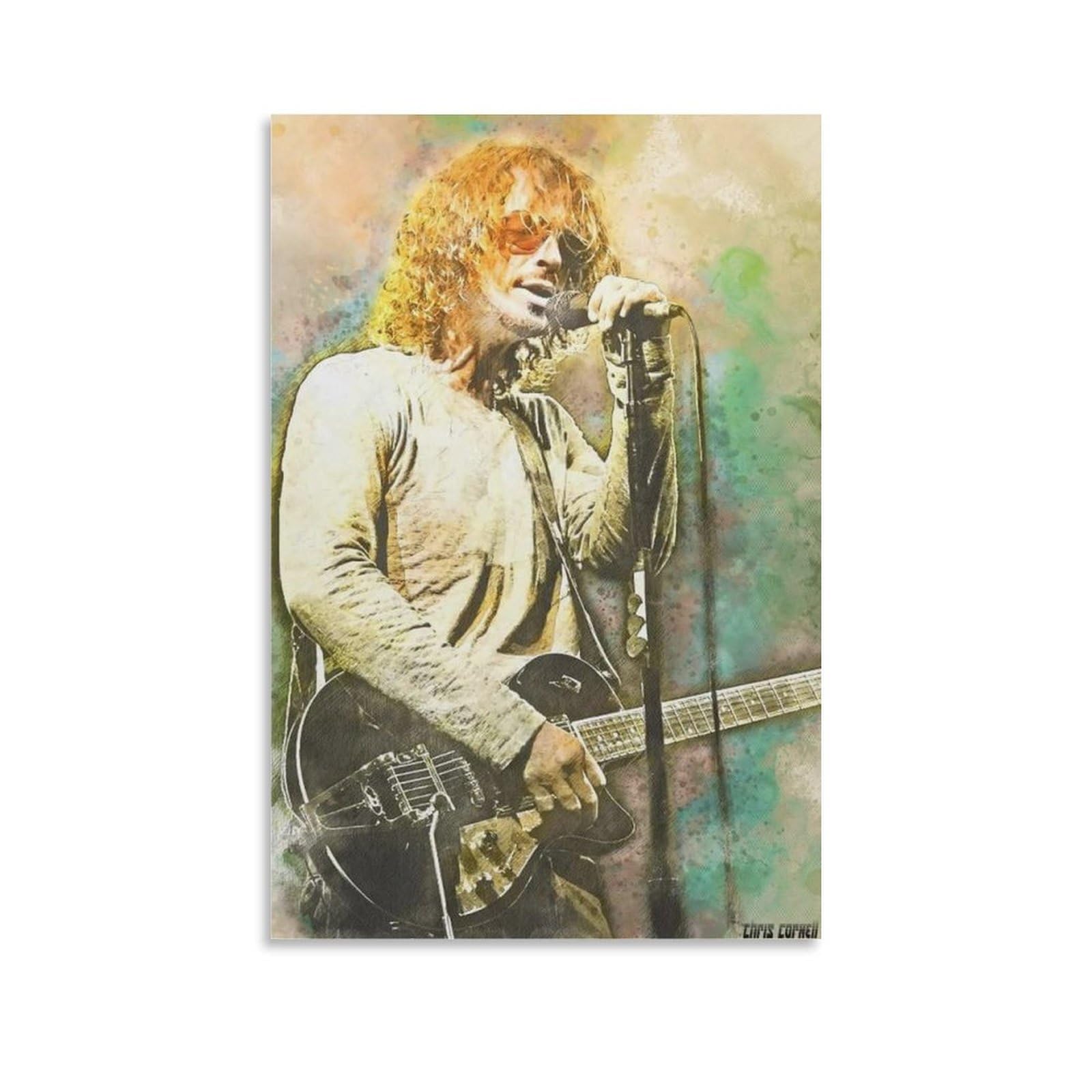 FCOIN Chris Cornell Canvas Poster Wall Art Picture Painting Poster Canvas Print Posters Artworks Room Decor 20x30inch(50x75cm)