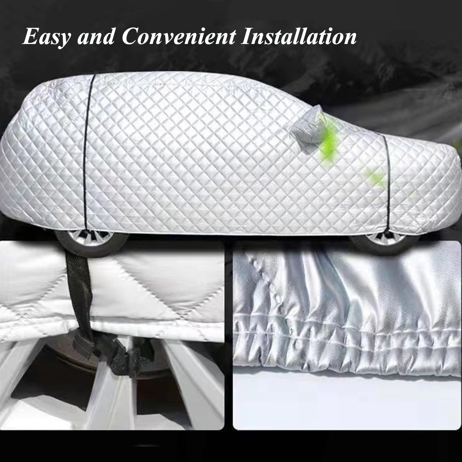 Plata Funda Coche Antigranizo para Volvo C70 II 2005-2009 Coupe-Cabriolet Cubierta Coches,Engrosada y Transpirable Funda para Coche Exterior para Sol a Prueba de Polvo y Nieve,Granizo
