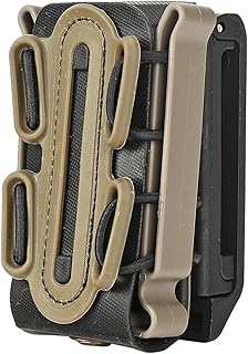 Pistol 9mm Magazine Pouch Softshell Mag Holder Elastic Cord Retention Tactical Belt Clip Vest Mag Carrier Quick Pull Magazine Pouch - SABADO