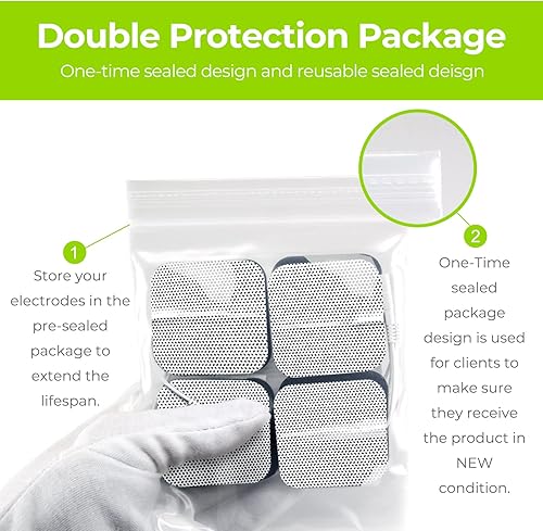 Miniatura 7 de AUVON TENS - Juego de 20 almohadillas de repuesto para unidades TENS, electrodos de varios tamaños para unidad TENS, almohadillas TENS reutilizables