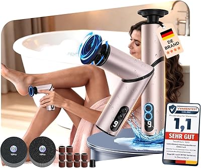 2026 Upgrade Hornhautentferner Elektrisch【99,92% Hornhaut in 3 Min】【90° Klapp-Ergonomie – 40% Weniger Kraft】Hornhautentferner Füße Sensortechnik – für Tote & Rissige Haut Hornhaut Entfernen Fußpflege