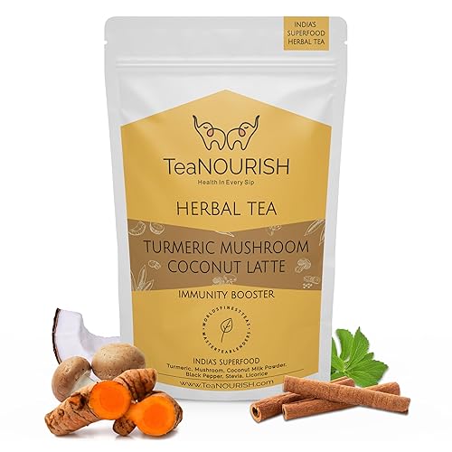 Vista 37 de TeaNOURISH Té de hierbas Tulsi de menta y cúrcuma Superalimentos indios Mezcla de cúrcuma, tulsi y menta Apoyo inmunológico Ingredientes