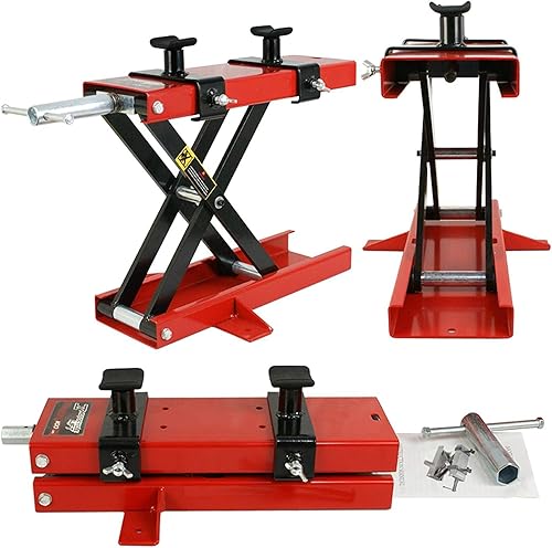 Miniatura 5 de F2C Mini motocicleta de 1100 libras, elevador central, elevador de gato, bicicletas, ATV, Street Bikes Cruisers Touring Motorcycle Dirt Bike Stand