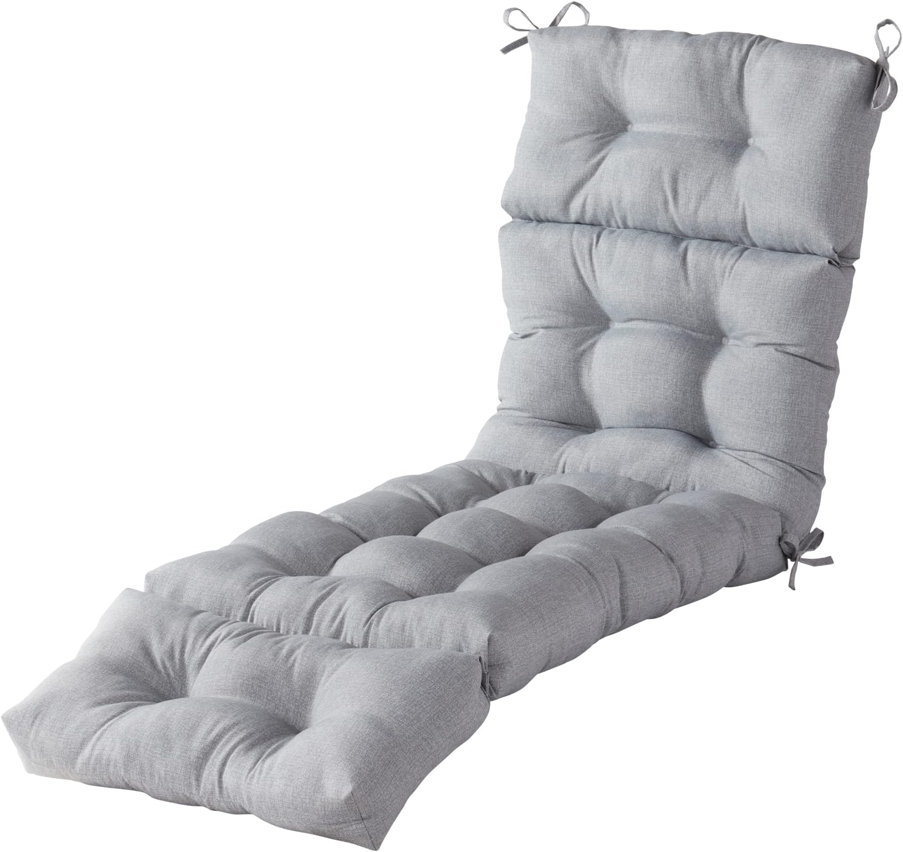 Greendale Home Fashions 72 x 22-inch Outdoor Chaise Lounge Cushion, Set of 1, Cement