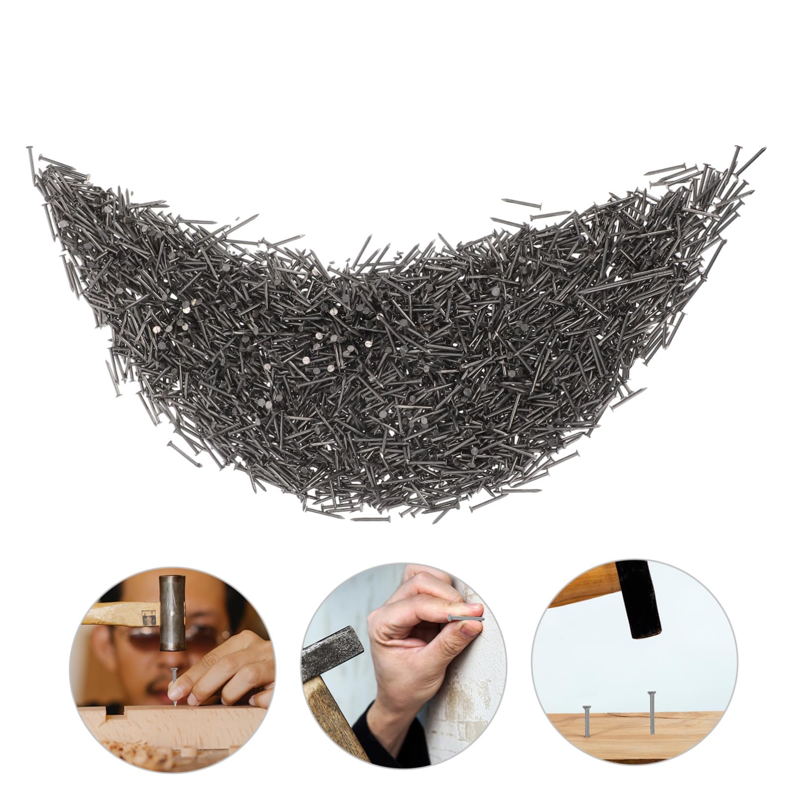 Alipis Kit Chiodi in Inossidabile Punta Perno per e Calcestruzzo Chiodi Resistenti e Leggeri per Lavori Finitura Confezione da Uso Professionale