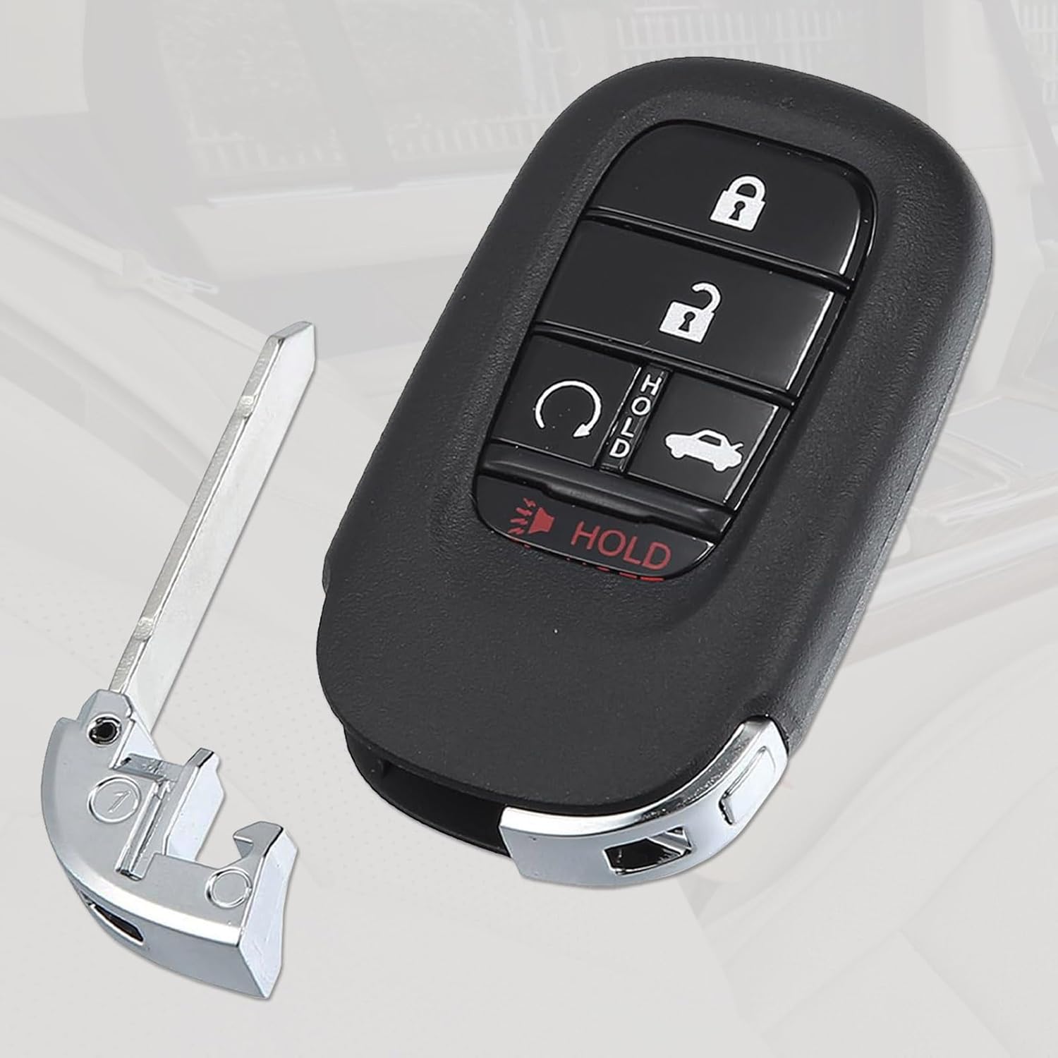 TOP-VIGOR Keyless Entry Remote Control Car Key Fob Replacement Compatible with Honda Accord Civic CRV Pilot HRV 2022 2023, 433Mhz 4A Chip 5 Button for KR5TP-4 72147-T20-A11