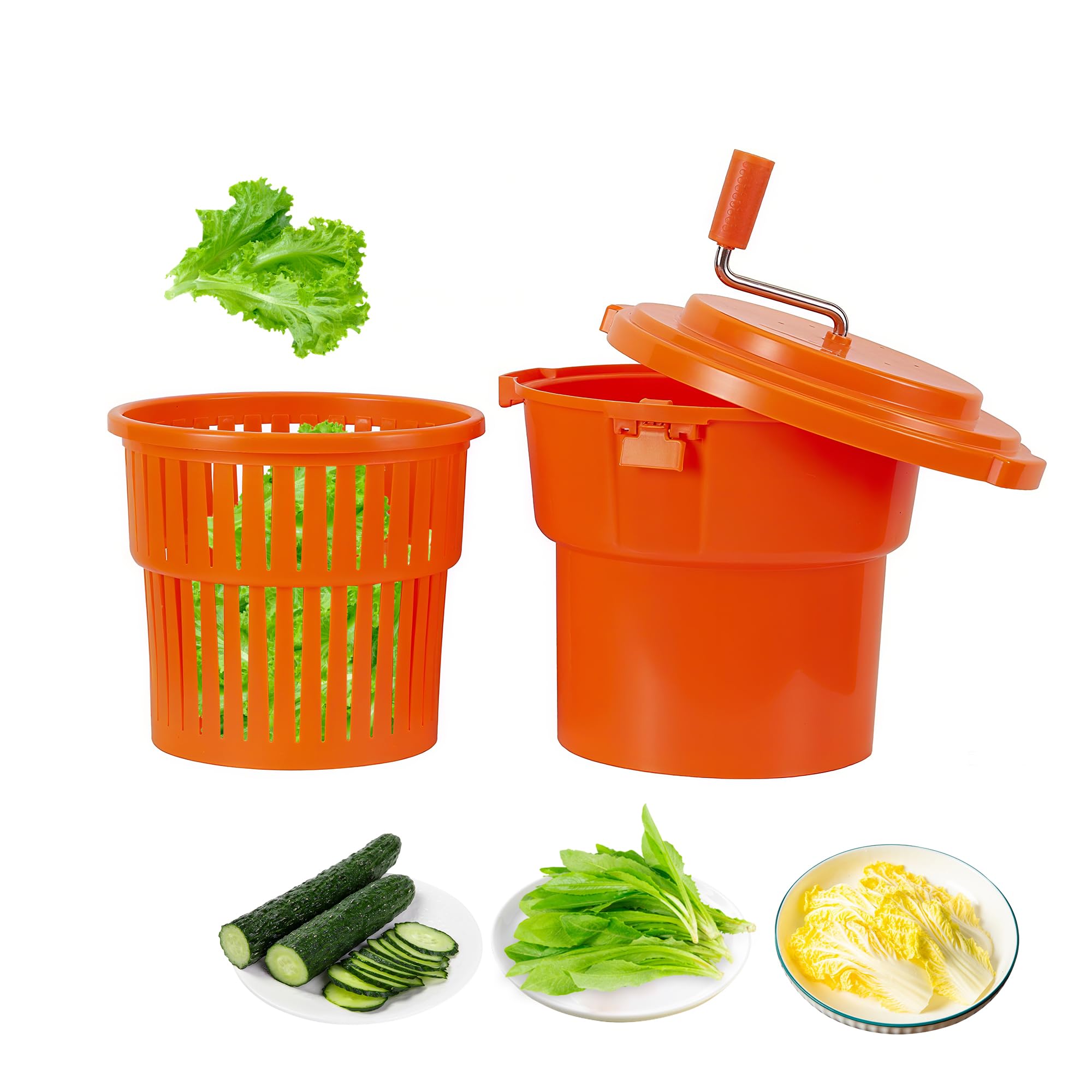 Hakka Salatschleuder, 20 l, Salatschleuder, große Salatschleuder, Gemüsetrockner