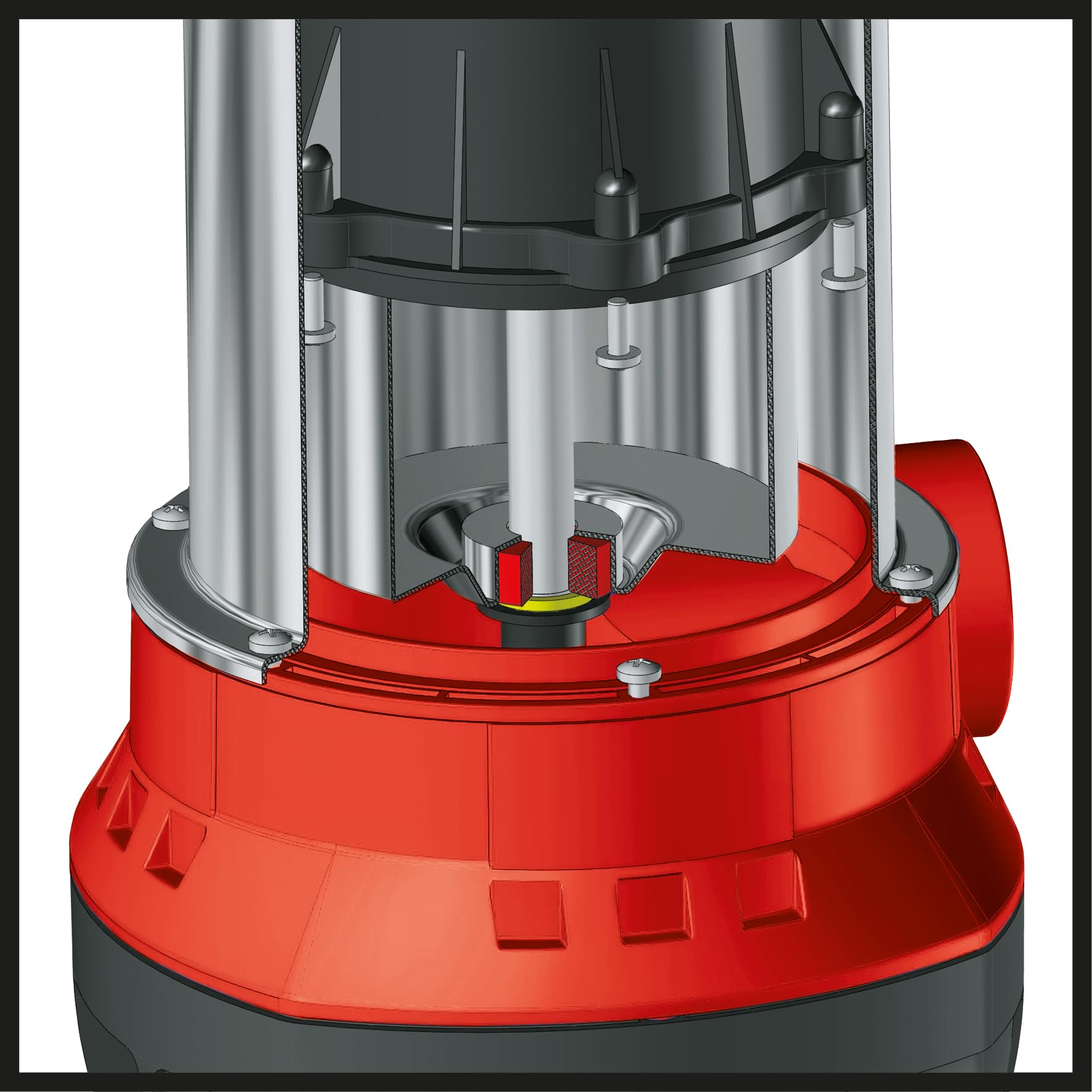 Pompa per acque scure GC-DP 7035 LL di Einhell (700 W, aspirazione superficiale fino a 1 mm, portata di 16.000 L/h, 0,8 bar, immersione fino a 7 m, commutabile per acque scure e chiare)