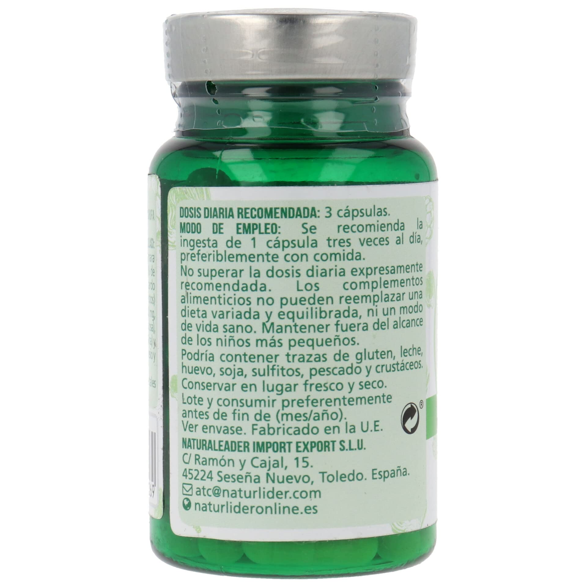 Naturlider - Alcachofa Plus - Complemento alimenticio a base de alcachofa y cardo mariano - 60 cápsulas