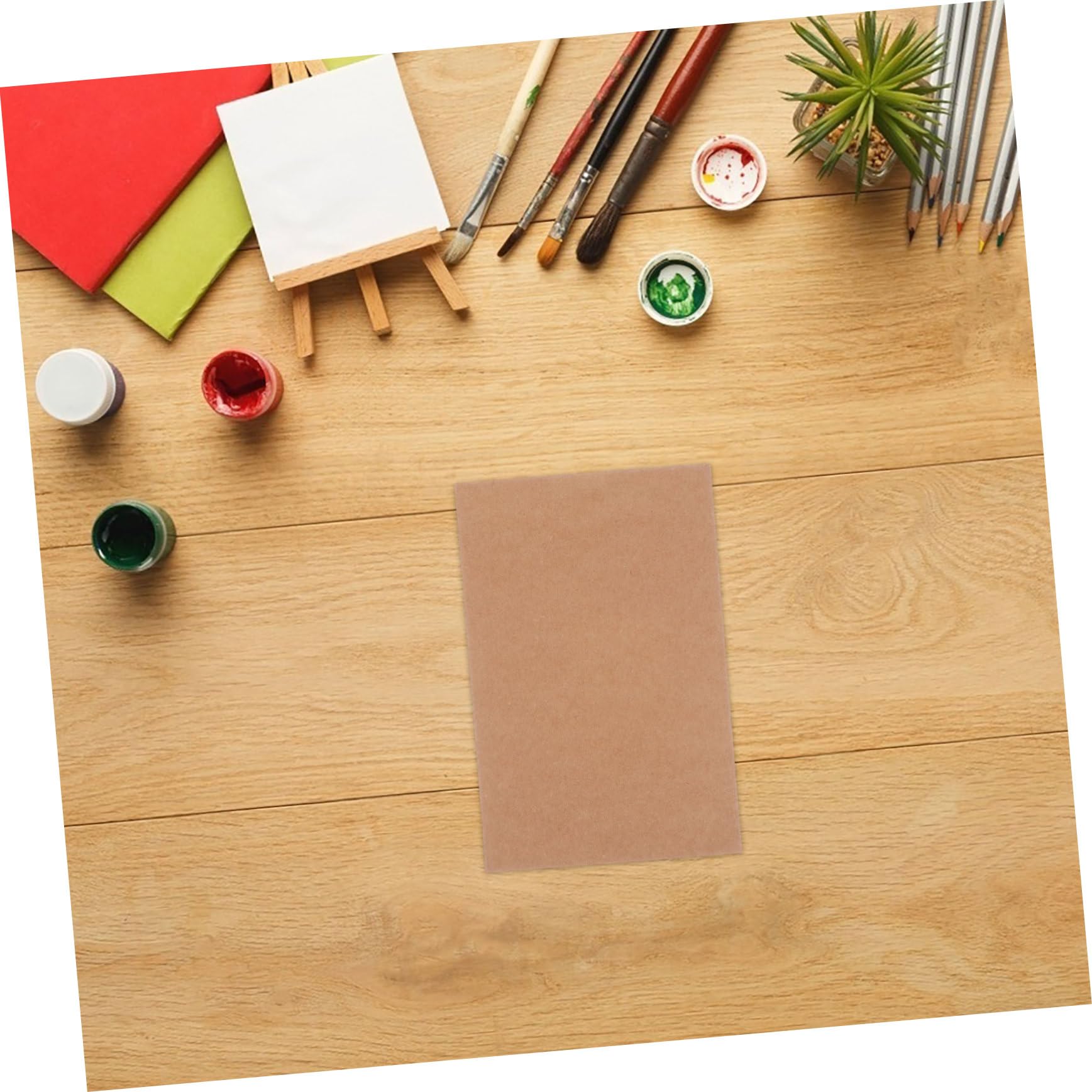 100 Stück DIY Kraftpapier Postkarten Beidseitig Blanko Handgeschriebene Grußkarten und Memo Karten Vintage Stil Vielseitig für Botschaften Zeichnungen und Bastelprojekte Geeignet
