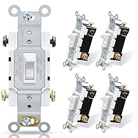Vista 10 de ELEGRP Interruptor de luz decorativo de 4 vías, 15 amperios, 120-277 voltios, interruptor de pared basculante decorativo de CA de repuesto