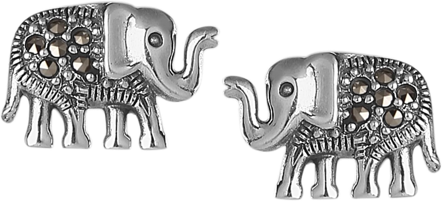 Ananth JewelsSomma 925 Bis Hallmarked Silver Made With Swarovski Marcasite Earrings For Women