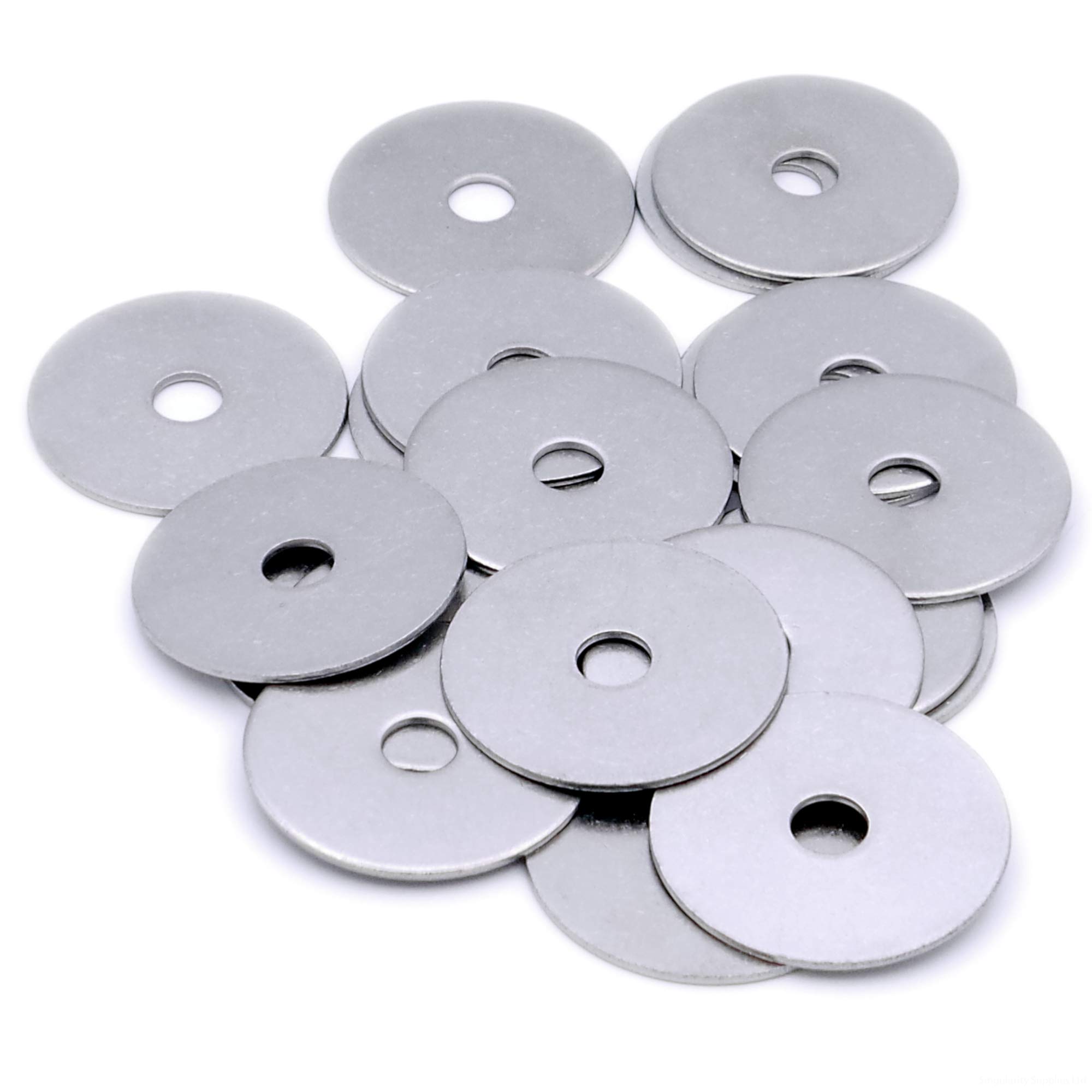 Singularity Supplies Silver M10 (10Mm X 35Mm) Flat Repair Washer (Large Od) - Stainless Steel (A2) (Pack Of 20)
