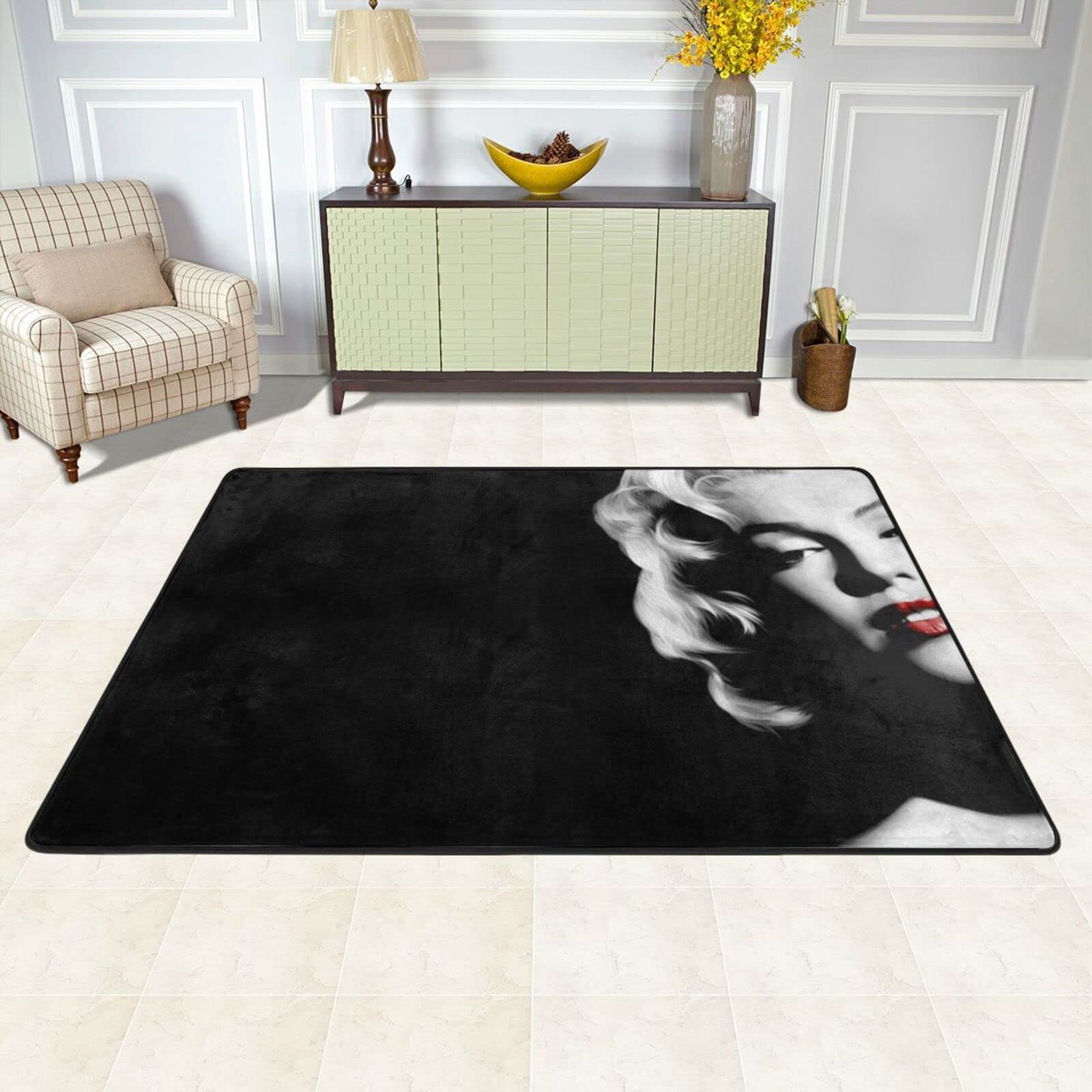 Amazon | マリリンモンロー ラグ カーペット 防ダニ抗菌防臭洗える