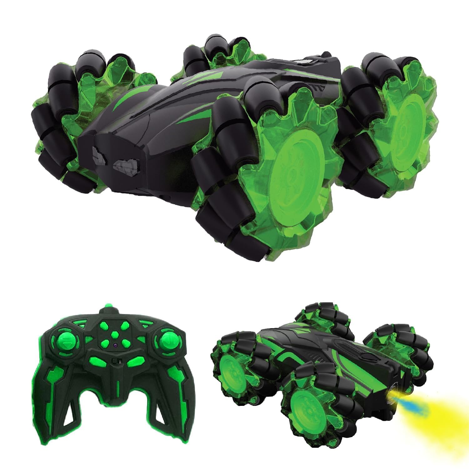 Chetsavz RC Car - Cool Water Smoke Fogger 4WD Double Sided Drive | Off Road High Speed RC Stunt Drift Blaze Storm Car Toys for Kids | Rock Crawler | 4 Wheels | Gift for Boys - Multi