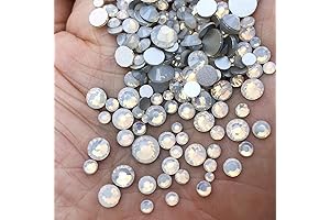 AD Beads - 1440 Pieces Assorted Sized Opal Rhinestones for Nails