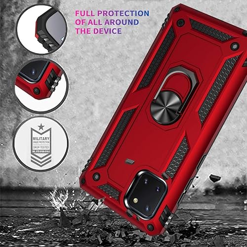 Miniatura 7 de Funda para Galaxy Note 10 LiteSamsung A81, grado militar Soporte magnético para anillo de coche Soporte Funda protectora para Samsung Galaxy Note 10