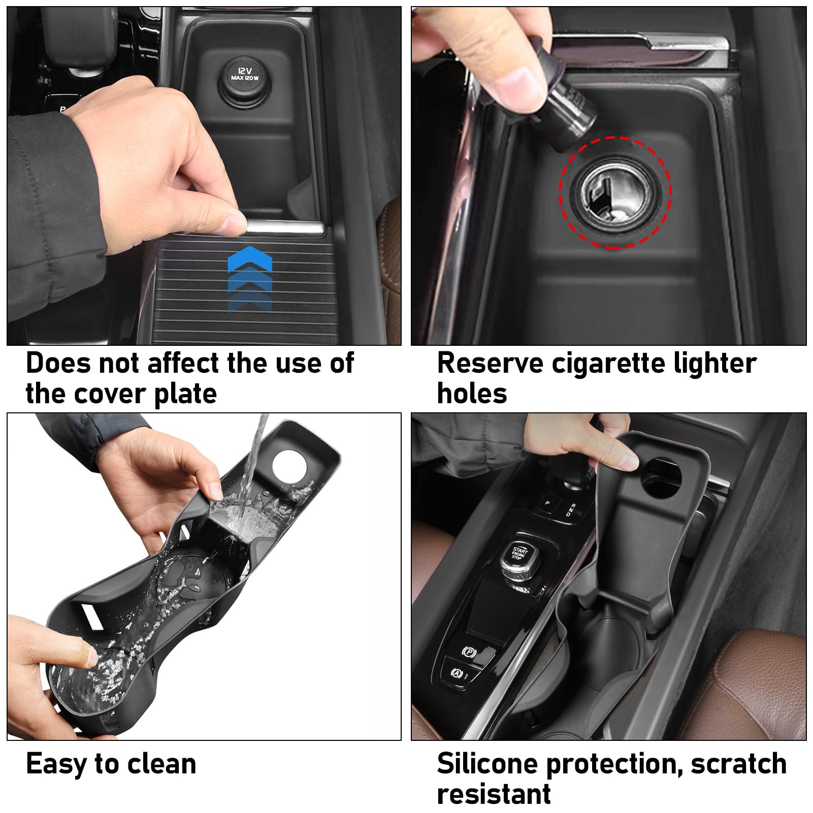 Compatibile con Volvo XC60 XC90 S60 S90 Console Centrale Portabevande 2019-2025 Portabicchieri XC60 XC90 S60 S90 Supporto in Silicone