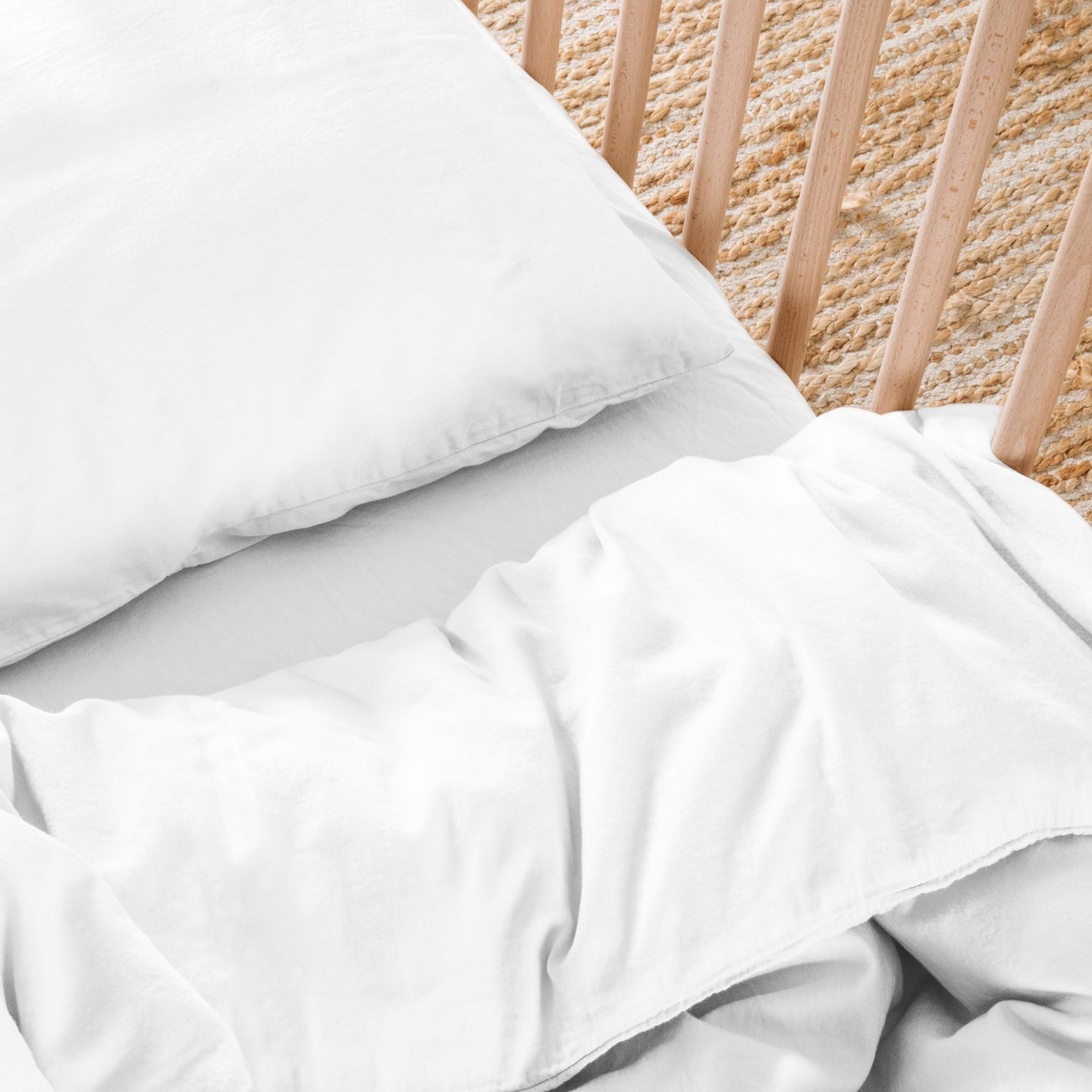 Housse de Couette bébé Satin de Coton Bio lavé