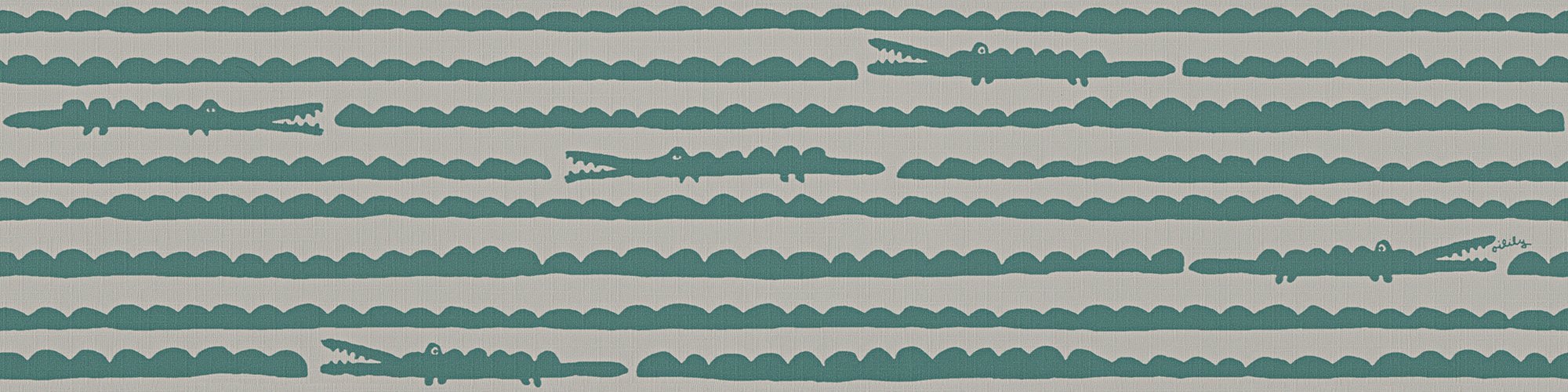 Oilily Crocodile Border - Green