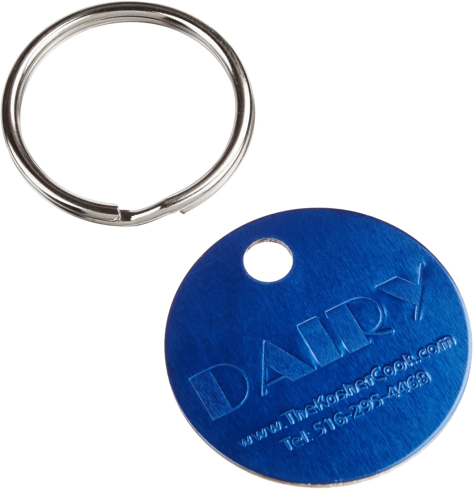 The Kosher Cook Kosher Coin for Dairy with Color Coded Tag in Blue