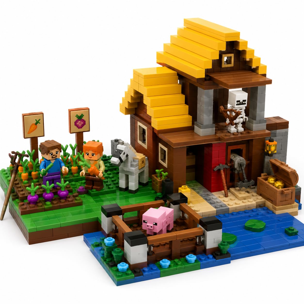 Yashoni Building Blocks Toy Set for Kids | DIY STEM Construction Bricks with Mini Figures, Creative Models & Educational Play Set| Blocks Game (549, The Cottage)-picture-13