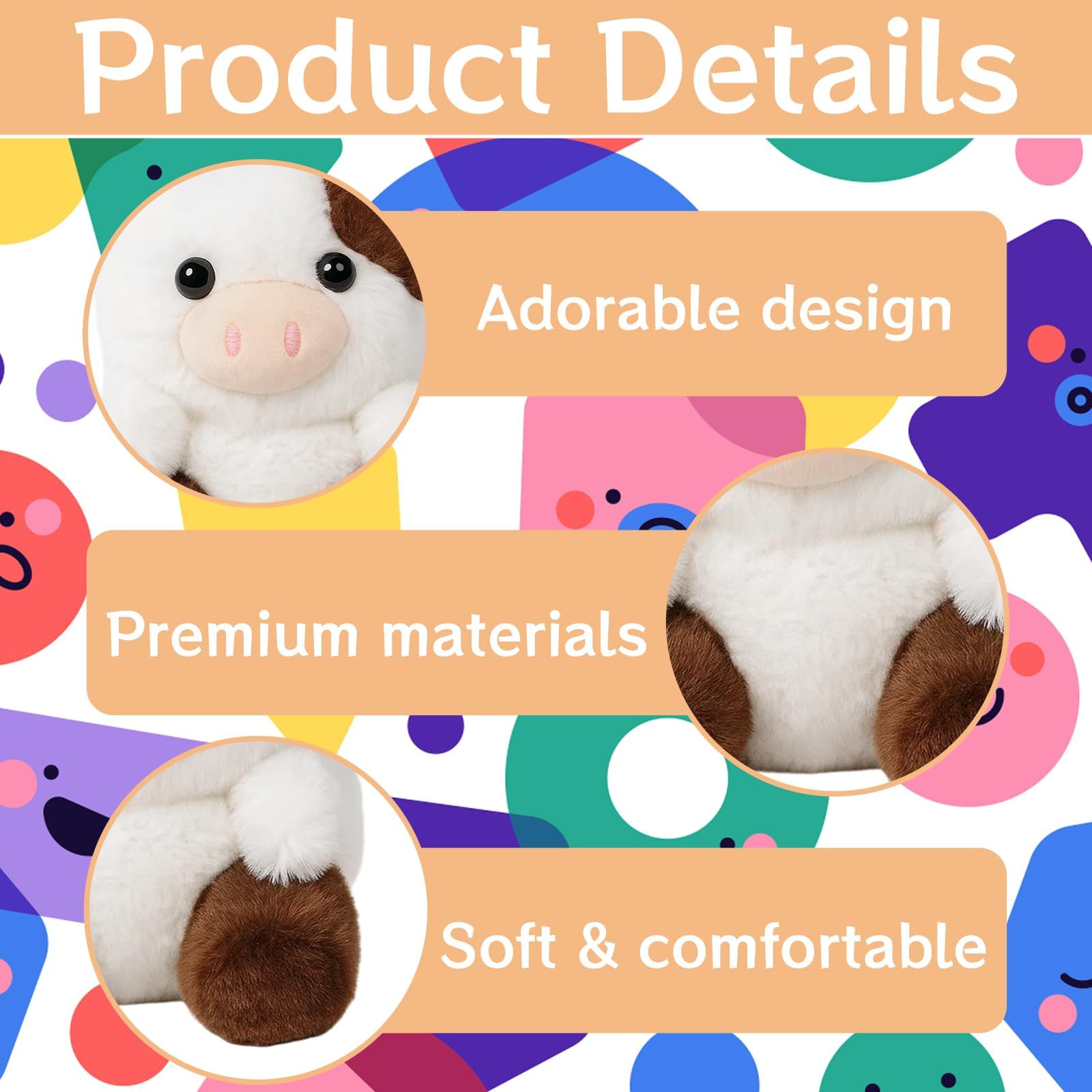 Cow Teddy, 25cm Adorable Brown Cow Plush Toy - Image 3