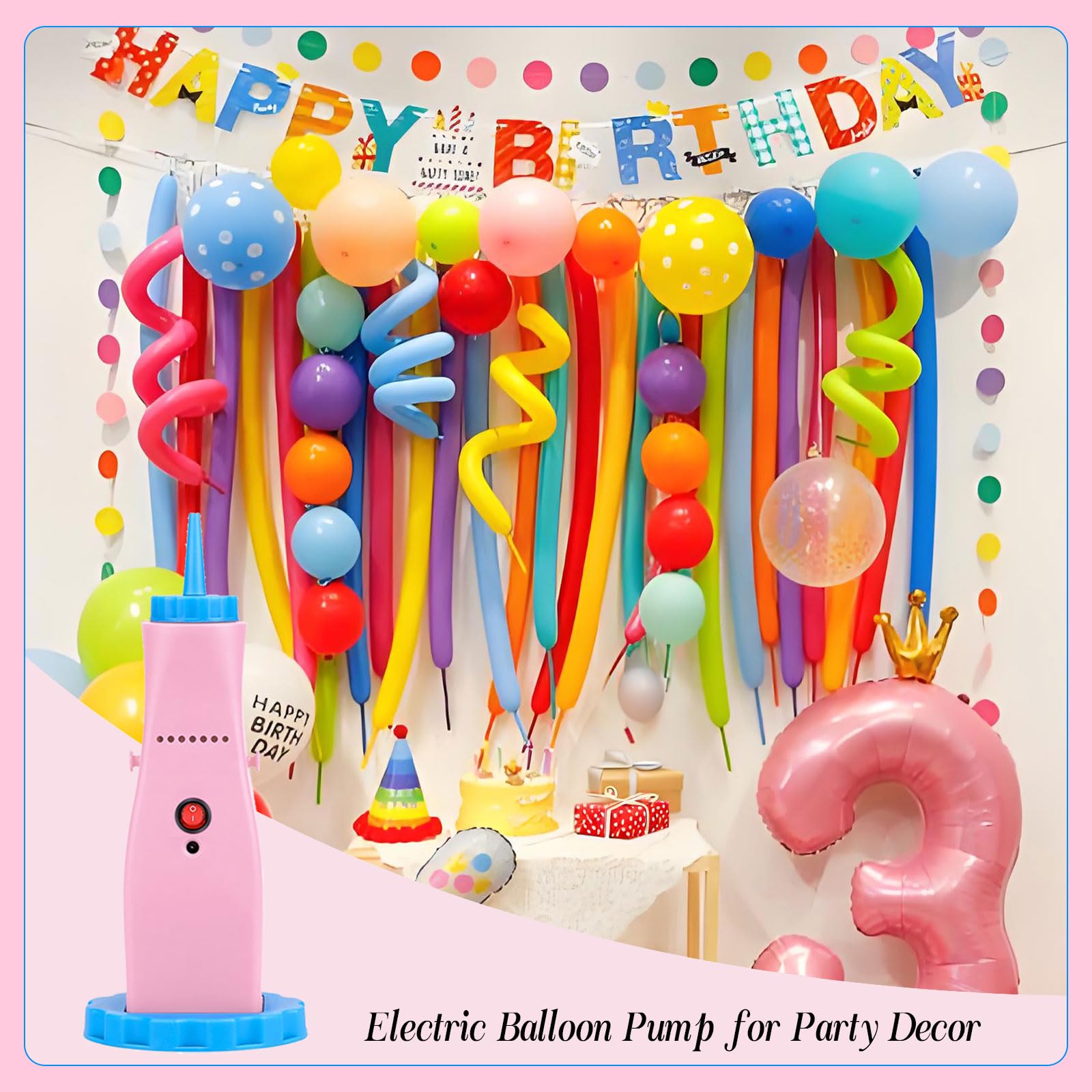 PlusFive Elektrische Ballonpumpe - Aufblasgerät Für Party & Events