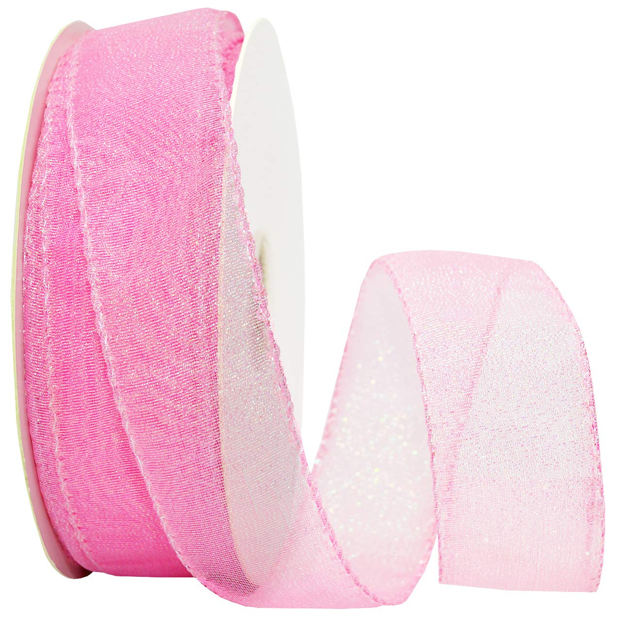 Ruban à paillettes rose pour customisation de vêtements et décors de fête Morex Ribbon