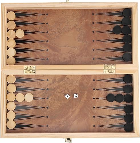 Miniatura 8 de Pwshymi Foldable Chess Checkers Set with Unique Design for Logical Thinking Training, Easy to Carry and Store