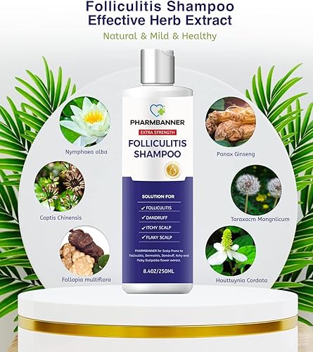 Miniatura 3 de 2 piezas de foliculitis, champú para dermatitis seborreica, champú anticaspaantifúngico, tratamiento de foliculitiscaspa, tratamiento de psoriasis