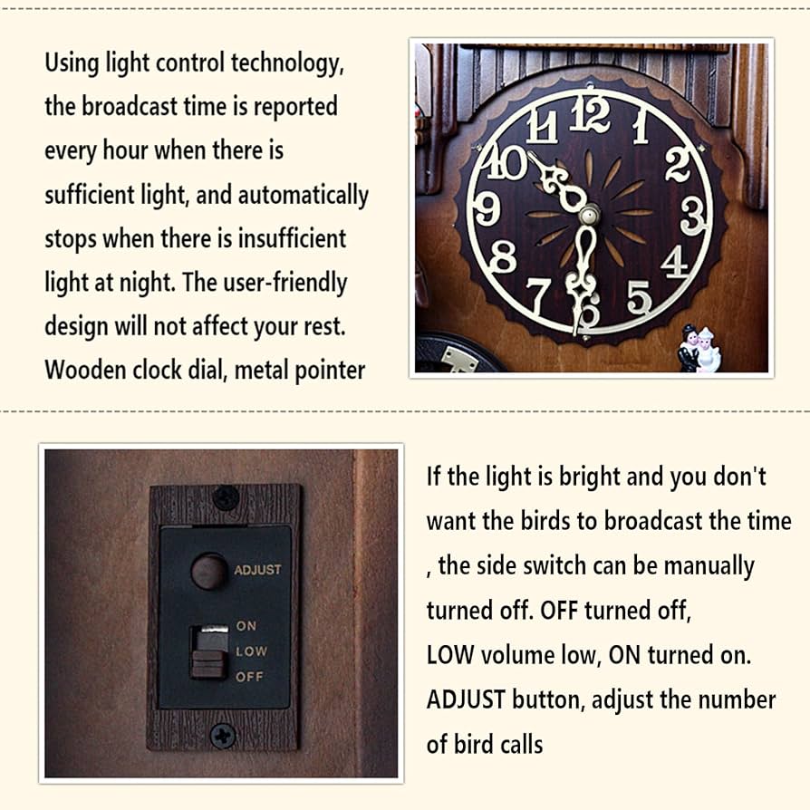【動作確認済み】掛時計 鳩時計 牛の鳴き声 花の振り子 Amazon.co.jp: 鳥の声の呼び声の鳩時計、カッコウが毎時に歌う
