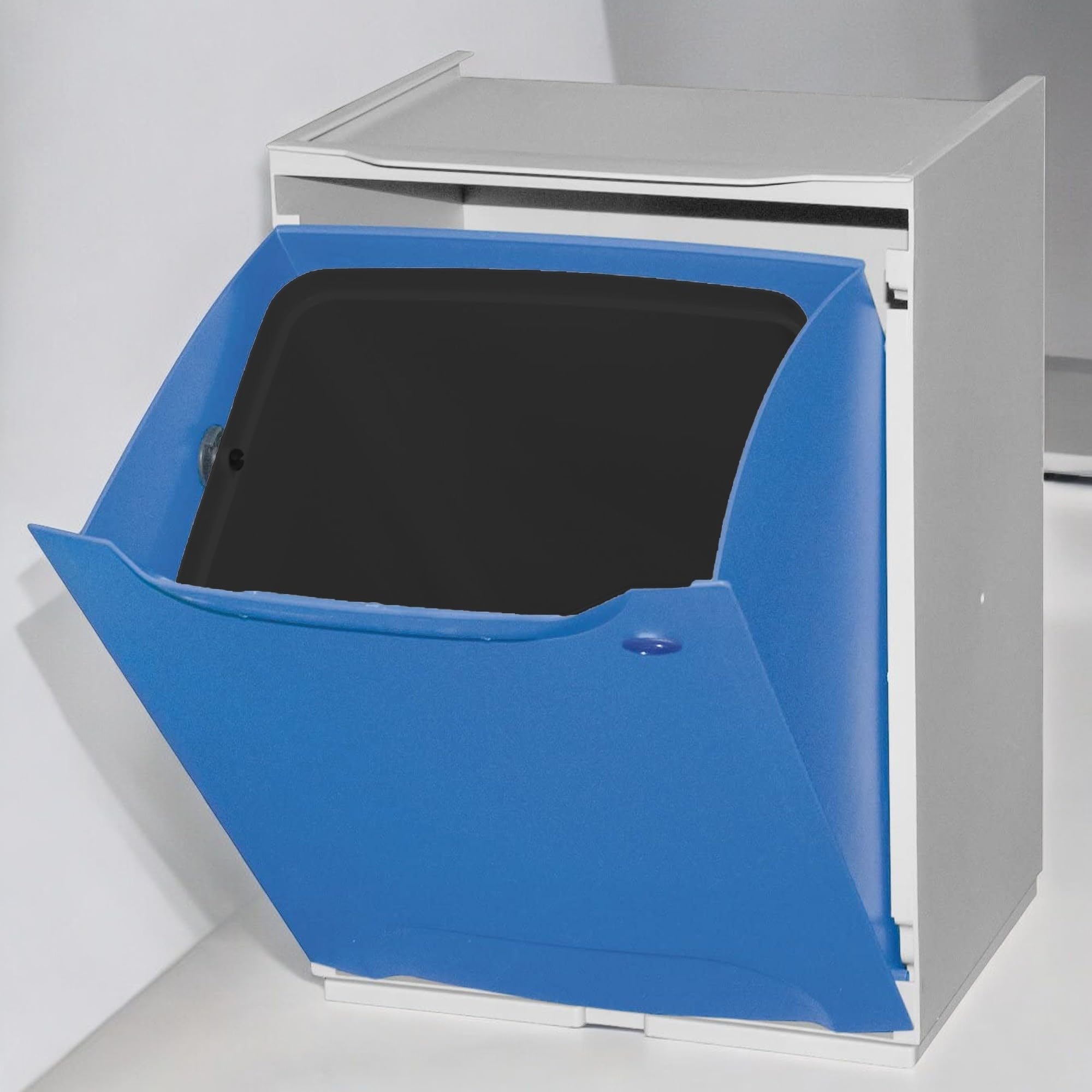 WELL HOME MOBILIARIO & DECORACIÓN Papelera reciclaje en polipropileno color azul, Depósito 20L