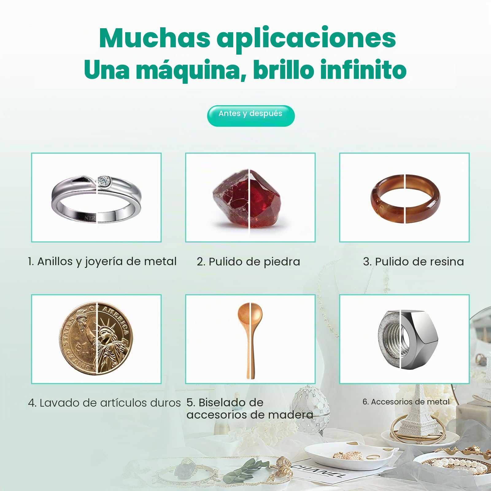 Huanyu Pulidor de la joyería 5kg Capacidad Barril Tumbler Pulidor Rotary Tumbler Máquina de pulido de barril con 450g perlas de pulido