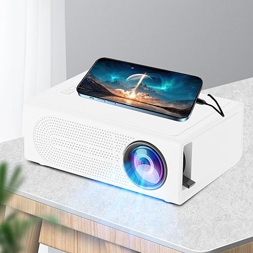 Miniatura 4 de Portable Wall Projector, Mini Projector for Bedroom with Remote LED, Phone Projector 1080P HD, Projector for Living Room Bedroom HDMIUSBAVMemory Card