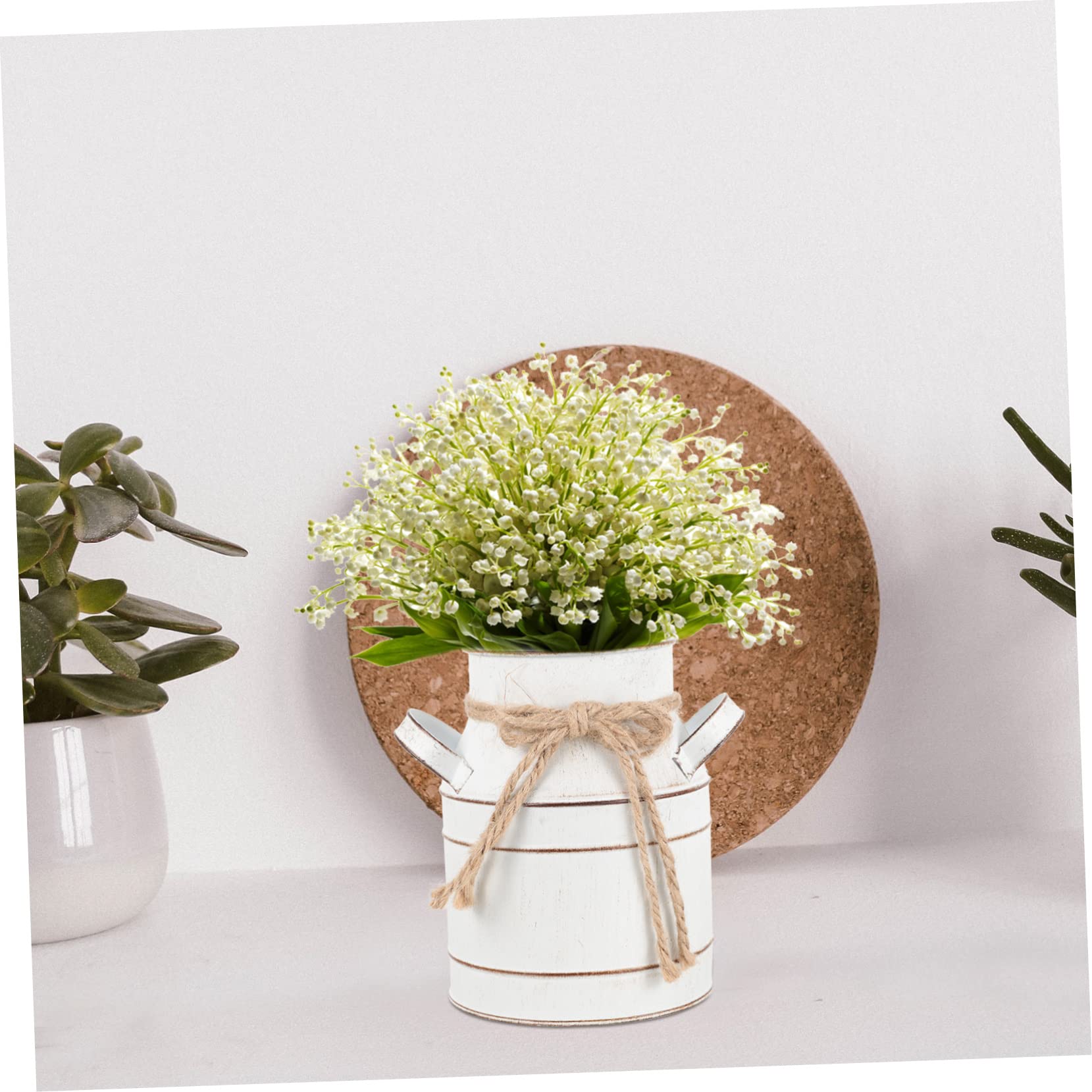 OFFSCH Seau Fer Vintage pour Fleurs Séchées Pot De Fleurs Décoratif Design Corde Élégance Rustique pour Décorer Votre Bureau Fenêtre OFFSCH Seau Fer Vintage pour Fleurs Séchées Pot De Fleurs Décoratif Design Corde Élégance Rustique pour Décorer Votre Bureau Fenêtre