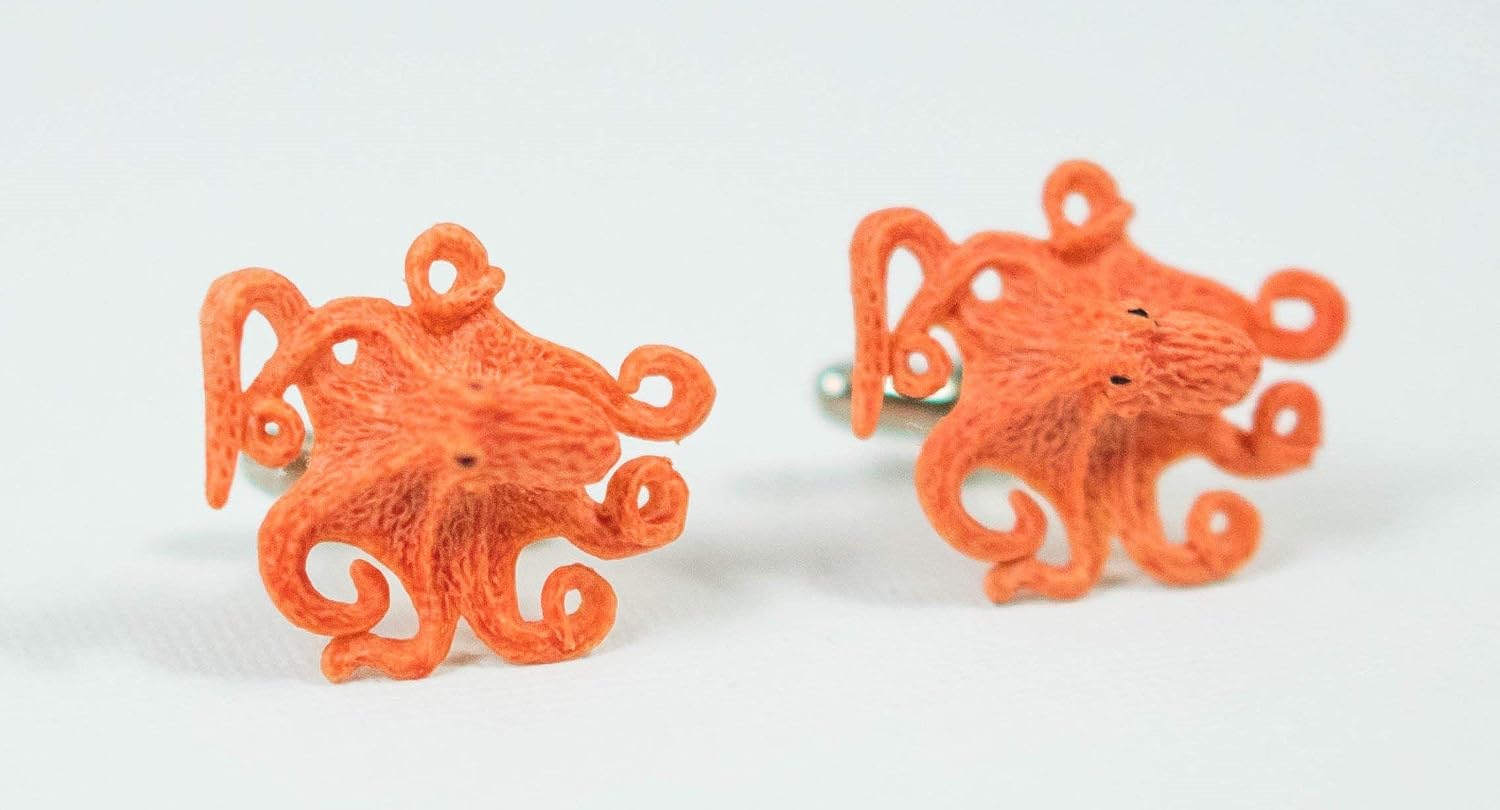 Octopus Cufflinks, Lapel Pins, Tie Bars, Earrings, Jewelry and Accessories