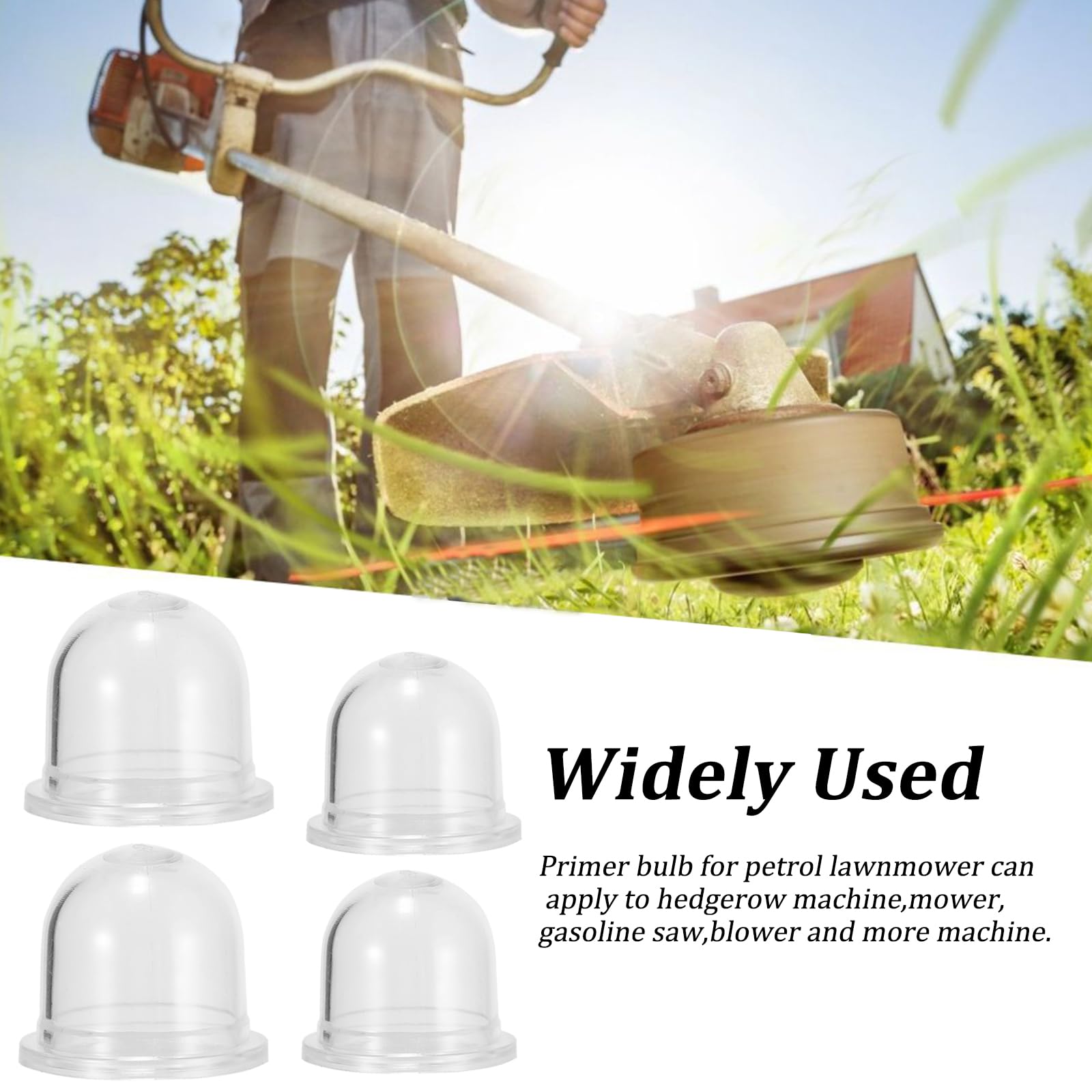 EASONGEE 20pcs Primer Bulb, 19mm & 22mm Universal Petrol Fuel Primer Bulb, Rubber Pump Bulb Carburetor Oil Cup Cover for Lawn Mower Blower Strimmer Cutter Hedge Trimmer Chainsaw - Image 4