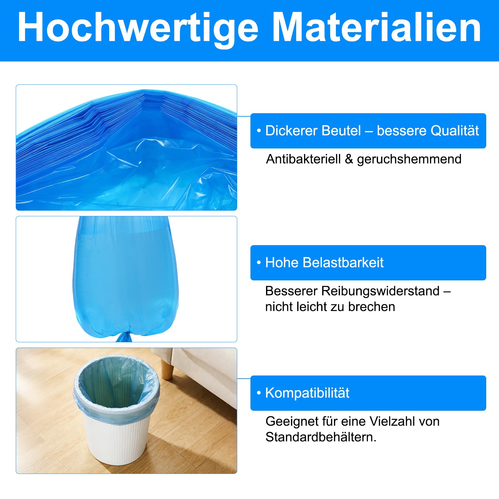 Windeleimer Nachfüllfolie & Nachfüllkassetten 30 Stück, Universal für Windeleimer & Katzenstreu-Entsorgungsbehälter