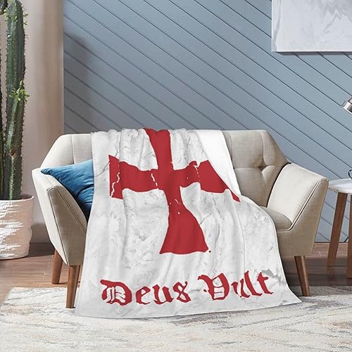 Miniatura 7 de Deus Vult Knights Templar Cross - Manta térmica, ligera, súper suave y cálida para todas las estaciones, para sofás