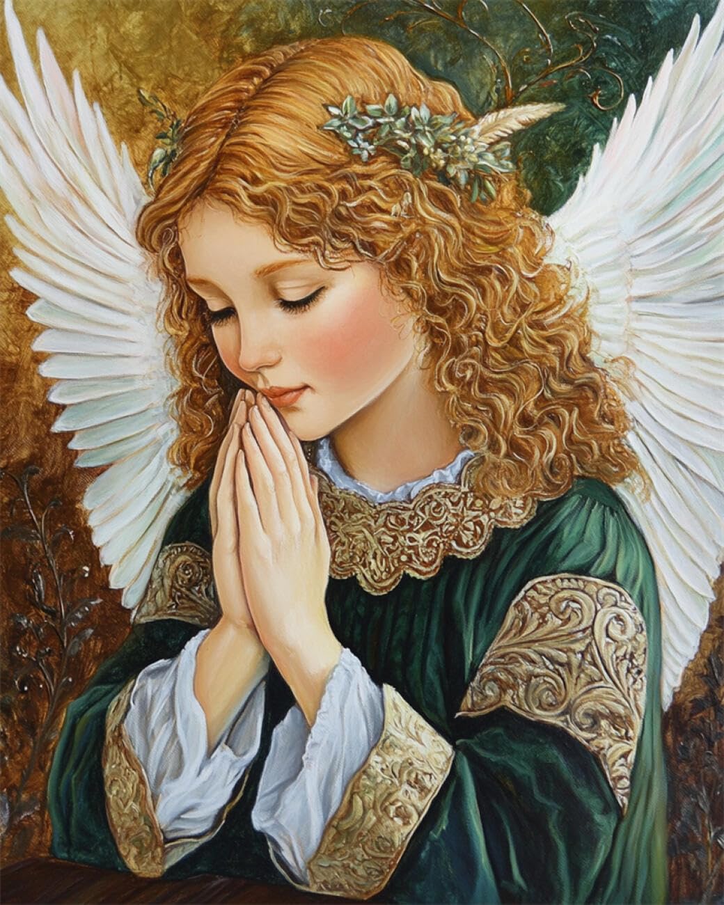RKFLGEW 14CT Embroidery Kit Fantasy Angel Woman Needlepoint Counted Kits Embroidery Set Arts and Crafts for Home Decor 40x50cm