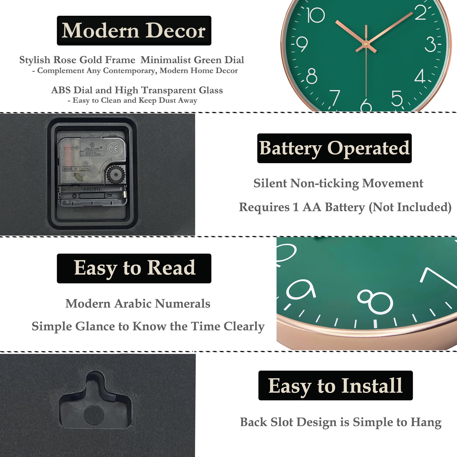 Garden Treasures Transitional Clock