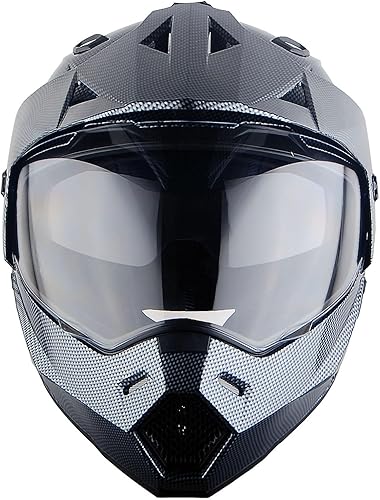 Miniatura 5 de 1Storm Dual Sport Motocross Off Road Casco de cara completa con visera doble HF802