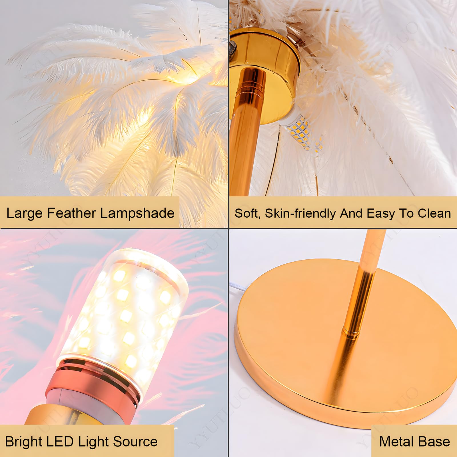 ANram Veer vloerlamp 160 cm met G4-led-lamp, staande