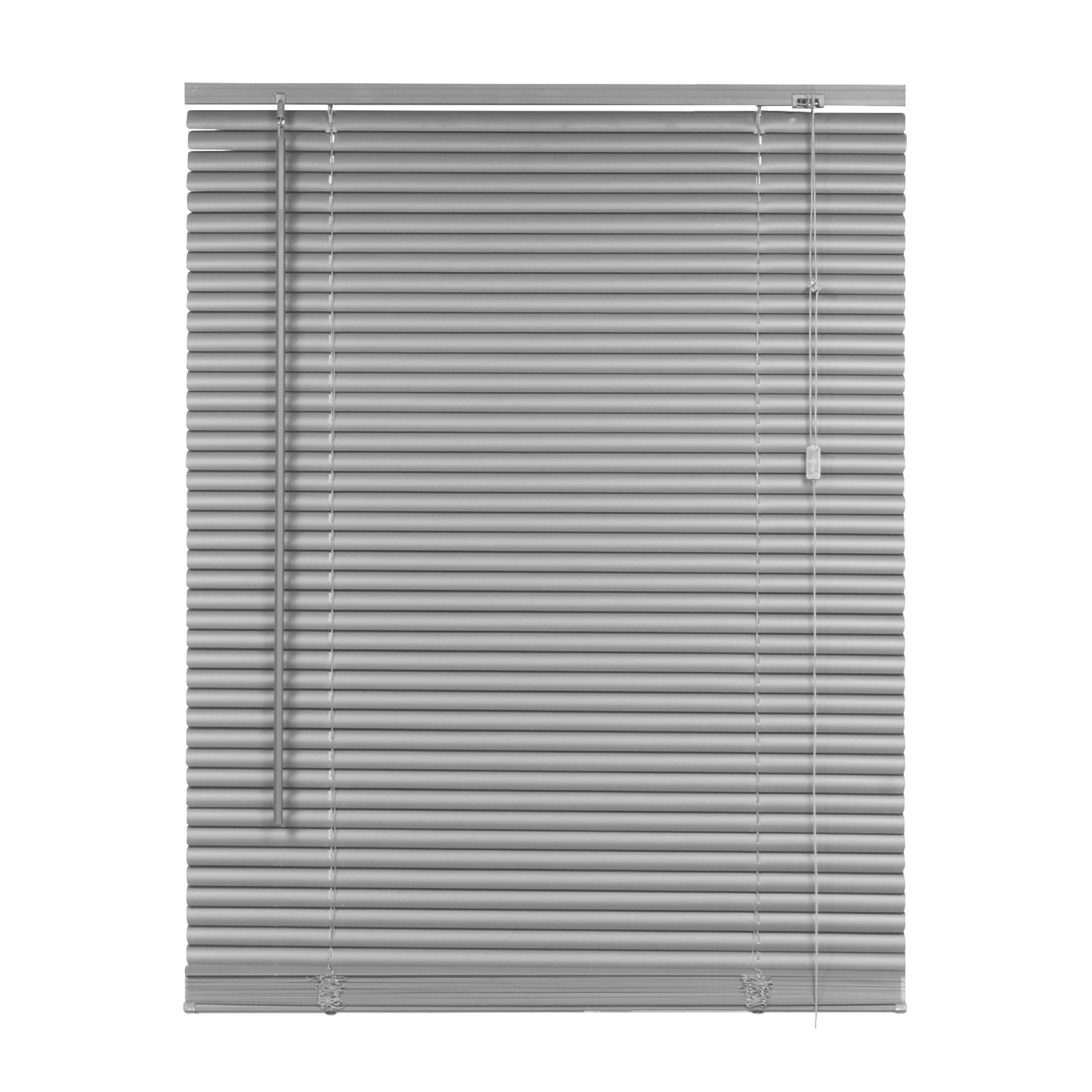 REHAN & CO Custom Made to Measure PVC Venetian Blinds 25mm Thin Slats Shutter Blinds Window Treatments Child Safe Home Office Windows Blind (Grey, 165W x 150H cm)